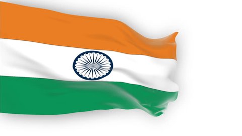 India Flag Slowly Waving White Background Stock Footage Video (100%  Royalty-free) 970327 | Shutterstock